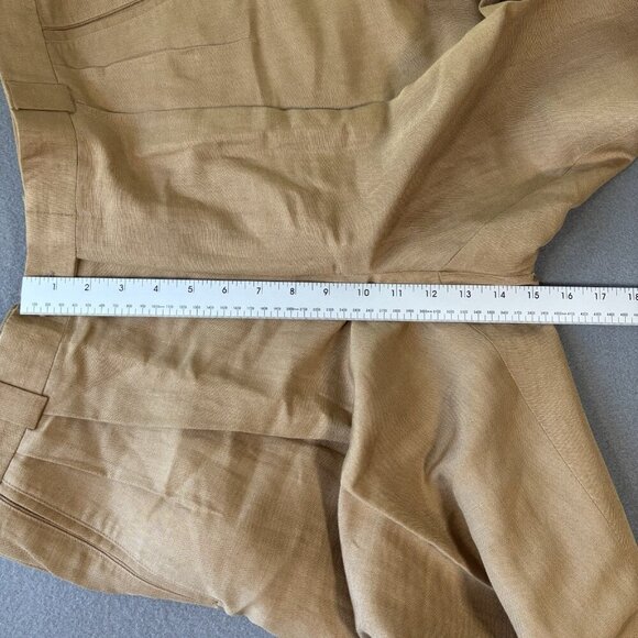 Ballin Relax Dress Pants Mens 36 Beige Tan Dunhill Linen Flat Front Wide Leg NWT - Picture 6 of 15